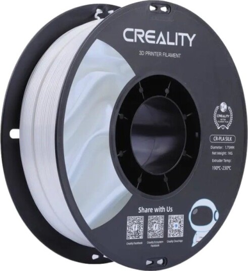 Creality CR PLA Silk 1.75mm 1kg Hvit Creality CR PLA Silk 1.75mm 1kg Hvit