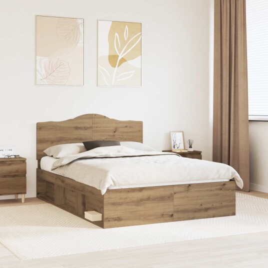 Sengestamme Kunstnerisk Eik 140 x 190 cm Massiv furu