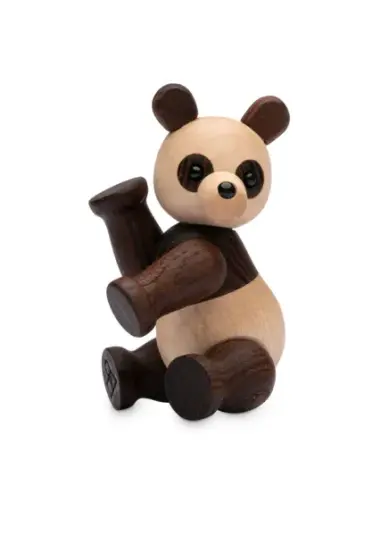 Spring Copenhagen Pixi Panda dekorasjon Lønn 9 cm Brun