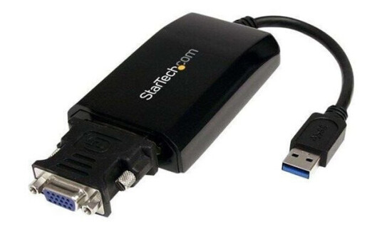 StarTech DVI til USB 3.0 Adapter 2048x1152 Svart - Dual Monitor Støtte
