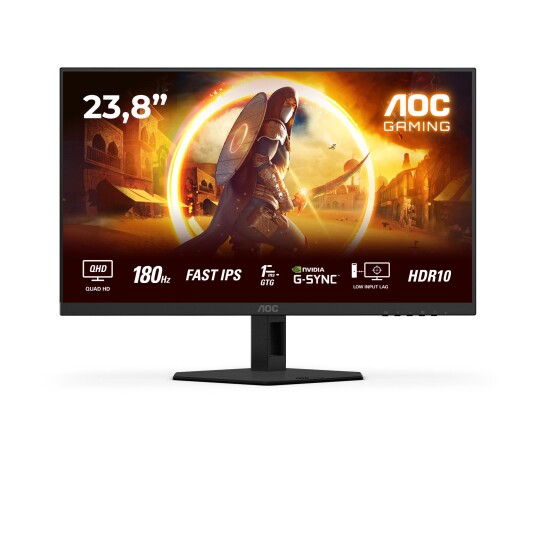 AOC Q24G4RE 24" Gaming PC-skjerm 2560x1440 180Hz IPS Sort