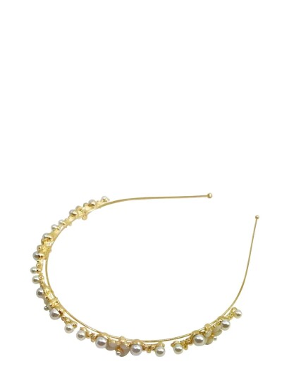 Pipol"s Bazaar Grace Diadema Perla Gold ONE SIZE