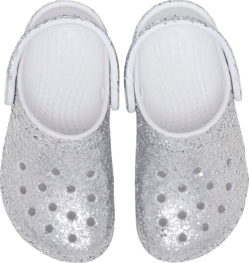 Crocs Sandaler   Classic+ Blend Glitter   Sølv   Crocs   23/24   Sandals Hvit   23 24