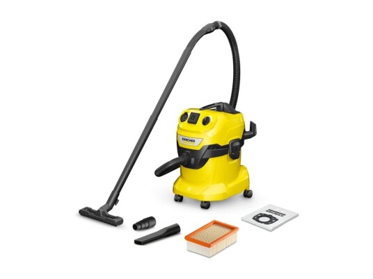 Kärcher Wd 4 P V 20/5/22  Støvsuger  Kanister  Pose / Uten Pose  Gul