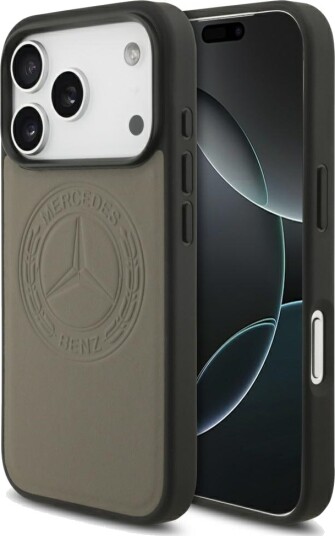 Mercedes MagSafe Vintage Lærdanskapsler for iPhone 17 Pro - Beige
