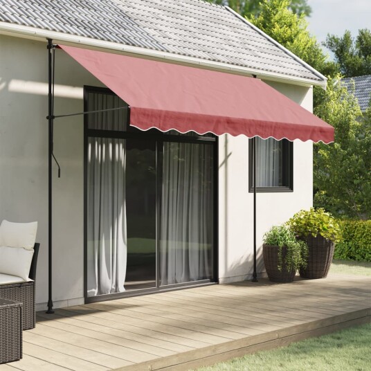  Erstatningsstoff for markisekappe burgunder stripe 3 m 367774