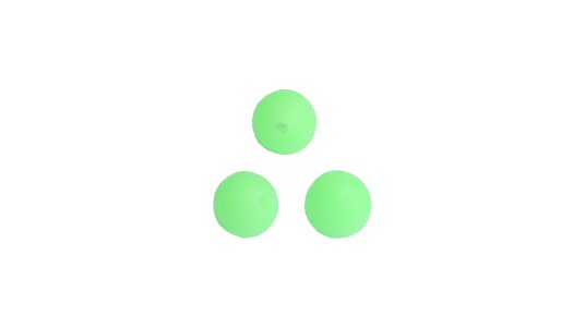 Wiggler Soft Beads Glow Green 14 mm 10 pack