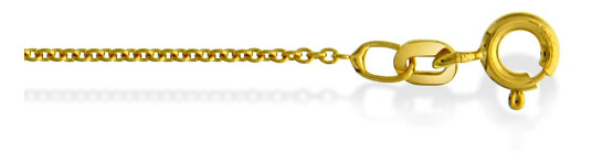 Rund anker kjede i 585 gult gull 1,1 mm, 45 cm