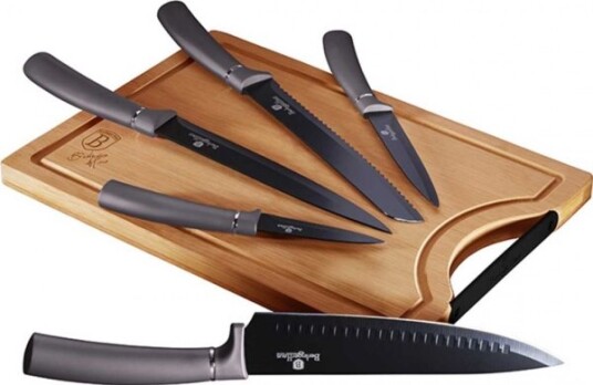 Berlingerhaus Berlinger Haus Lumarko Set Of 5 Kitchen Knives With Board Bh-2567!