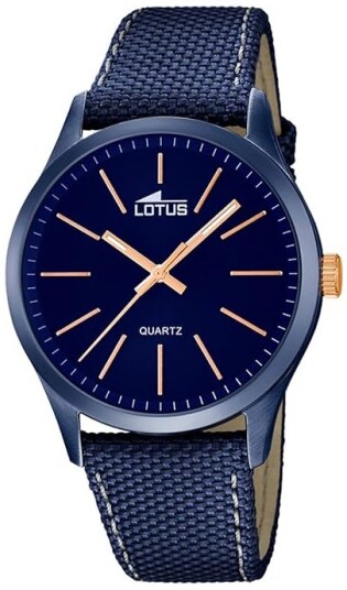 Lotus Herreklokke 18166/2 Minimalist Blå/Lær Ø42 mm