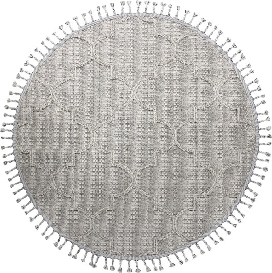 Runde tepper Indoor/Outdoor Santos grå Størrelse: Ø 160 cm