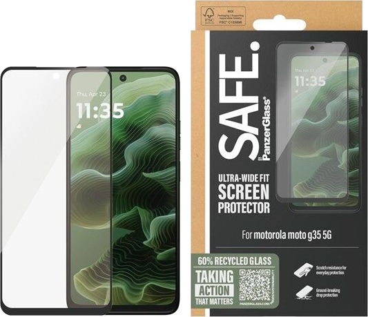 SAFE by PanzerGlass Screen Protector Motorola Moto G35 5G | Ultra-Wide Fit