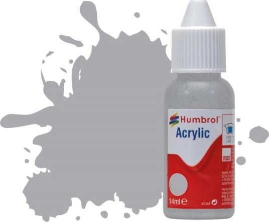 Humbrol Akryl No 166 Light Aircraft Grey - Matt 14ml Dropper Bottle