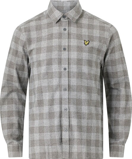 Lyle & Scott Flanellskjorte Statisk Rute Grå Herreklær