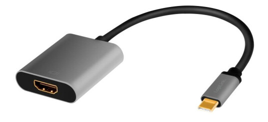 LogiLink USB-C til HDMI Adapter 4K/60Hz Aluminium 15cm Grå