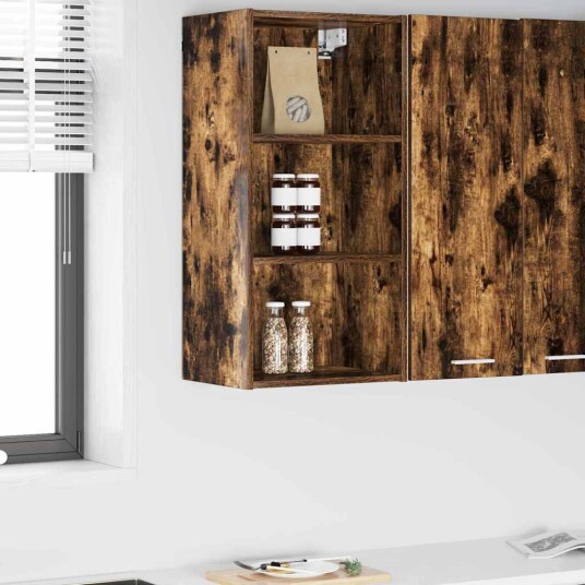  Hengende skap Riga Røkt eik 40 x 29,5 x 80 cm Konstruert tre
