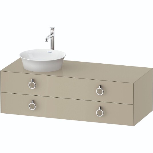 Duravit White Tulip Servantskap 2 skuf. 130x55x40,8 cm Taupe Høyglans