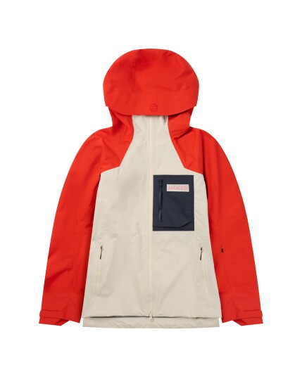 Amundsen Sports Mountain Airy Shell Jacket Herre Alert Red/Oatmeal XL