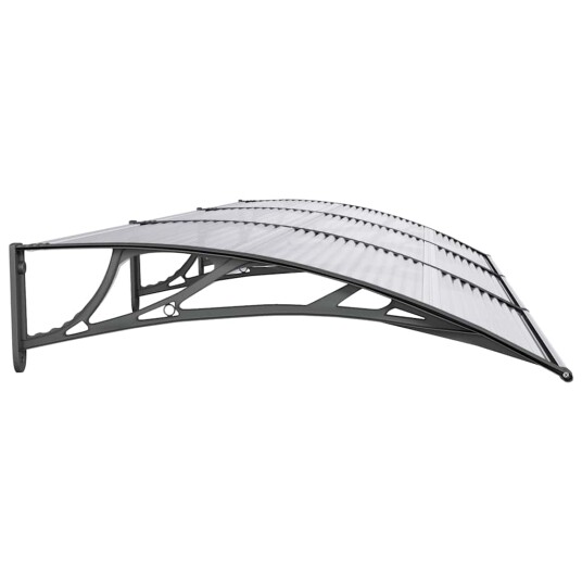 vidaXL Skjermtak svart 300x100 cm polykarbonat