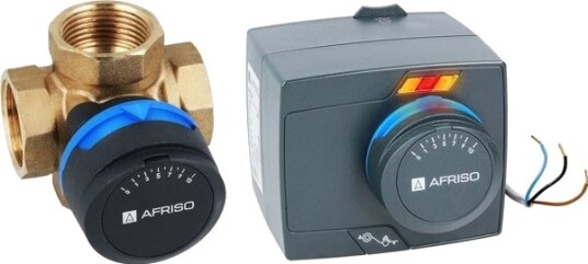 Afriso Proclick Reguleringssett: 4 Veis Dreie /Blandeventil Arv 484 Proclick Med Elektrisk Aktuator Arm 343 Proclick Tg.Af 1348444