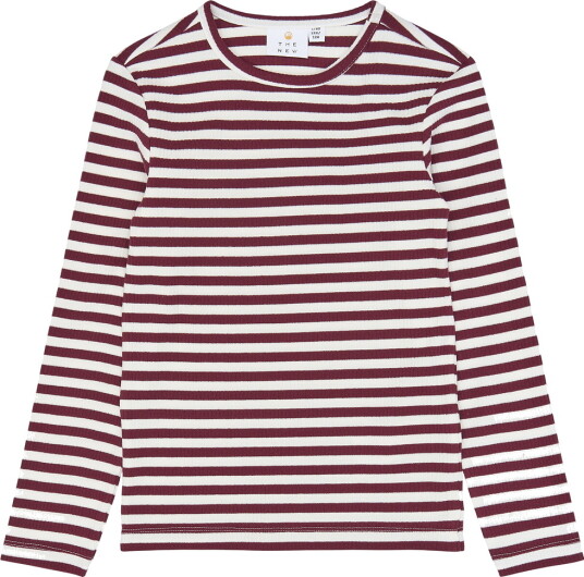The New Tnmoore L_S Rib Tee Burgundy 134/140 The New Tnmoore L_S Rib Tee Burgundy 134/140