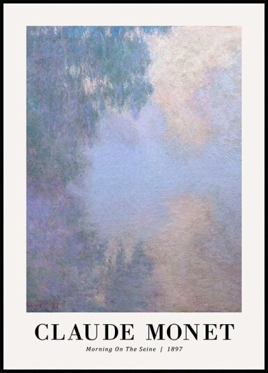 Morning on the Seine 1897 Plakat by Claude Monet Plakat / 30x40cm