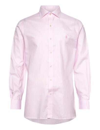 Polo Ralph Lauren Regent Slim Fit Striped Textured Shirt Pink 15 45