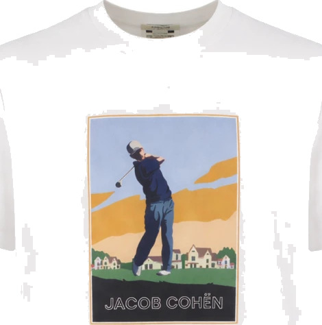 Jacob Cohën Herre Topper Hvit XL,
