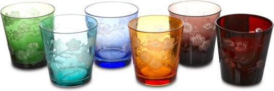 Pols Potten Blossom drikkeglass 18 cl 6 stk multi Pols Potten Blossom drikkeglass 18 cl 6 stk multi