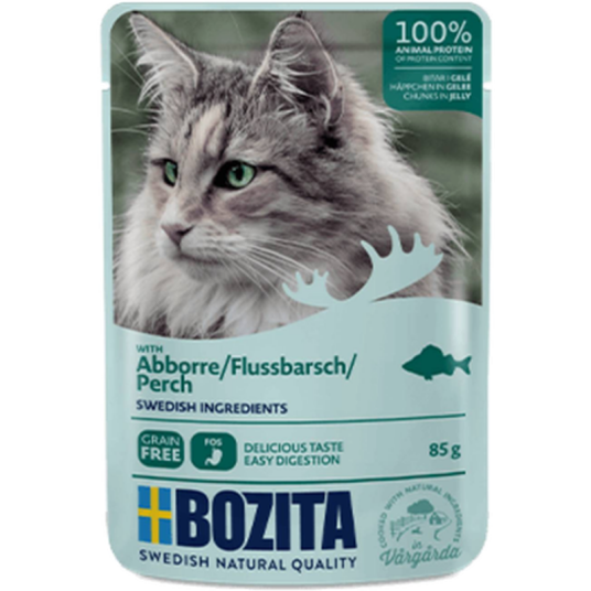 Poser Med Abbor I Gelé 12 X 85 G Katt Kattefôr Våtfôr Bozita Katt