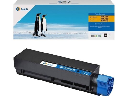 G&G Toner G&G-Kompatibel Toner Med Oki 45807102 Nt-Fob432c Svart 3000S