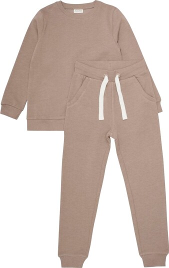 Minymo Joggedress Fossil 2-Pcs Sett i Brun 152