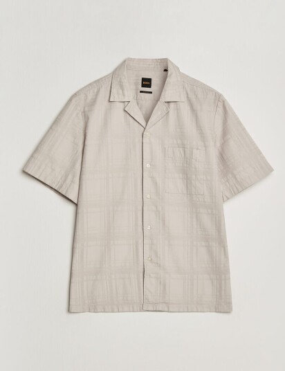 Boss ORANGE Rayer Cotton Resort Shirt Beige