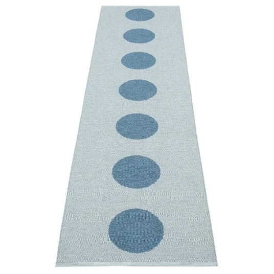 Pappelina Vera Pop teppe River Blue/Blue Fog 70 x 280cm