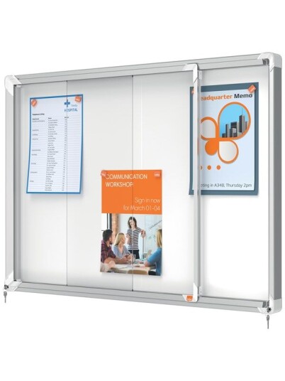 Nobo Premium Plus magnetisk lsbar tavle med skyvedr 8xA4