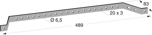 Mp Bolagen 868V2 Kabelstøtte 489 X 83 X 20 mm Hvit