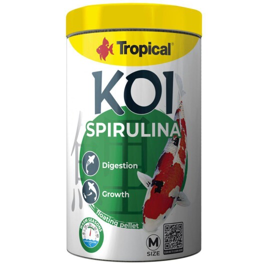 Tropical Koi Spirulina Pellet Size M 5liter
