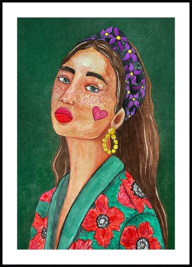 Girl with Hairband Plakat / 30x40cm Girl with Hairband Plakat / 30x40cm