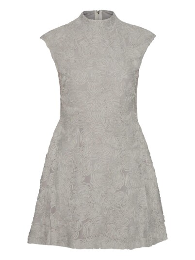 ROTATE Mesh Mini Dress Kjole Grå 34