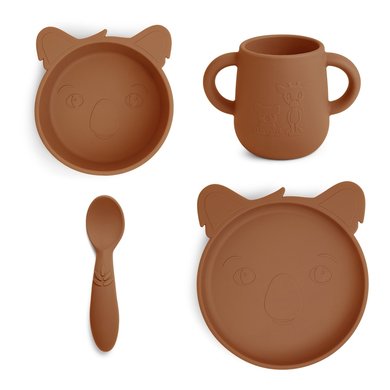 nuuroo Lykke Koala servisesett i 4 deler, Caramel Café