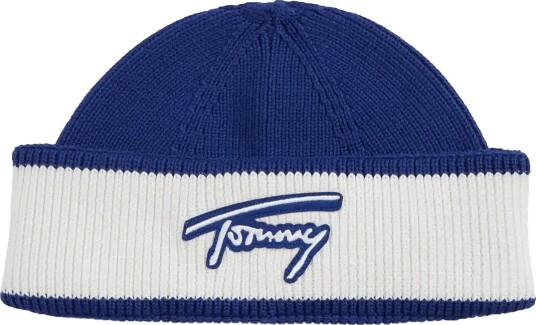 Tommy Hilfiger Tjm Outdoors Football Beanie REGENCY BLUE ECRU One Size
