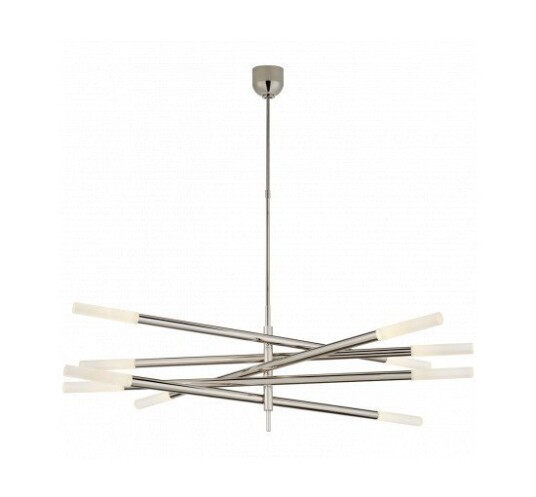 Rousseau Grande Ten Light Articulating Chandelier Polished Nickel Rousseau Grande Ten Light Articulating Chandelier Polished Nickel