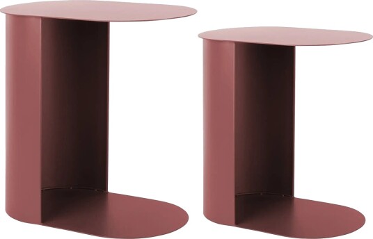 Leitmotiv Side Table Set Riqueza Oval   Pink   H48CM