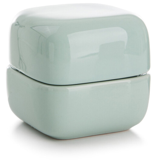 Krukke m/lokk mint H:8cm