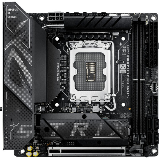 ASUS ROG Strix B860-I Mini-ITX Gaming Hovedkort med WiFi 7 og DDR5 ASUS ROG Strix B860-I Mini-ITX Gaming Hovedkort med WiFi 7 og DDR5