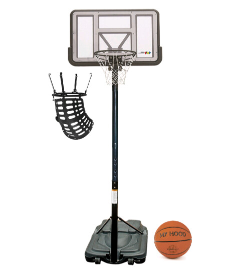 My Hood Basketball Stand College + Ballreturn + Basketball size 7