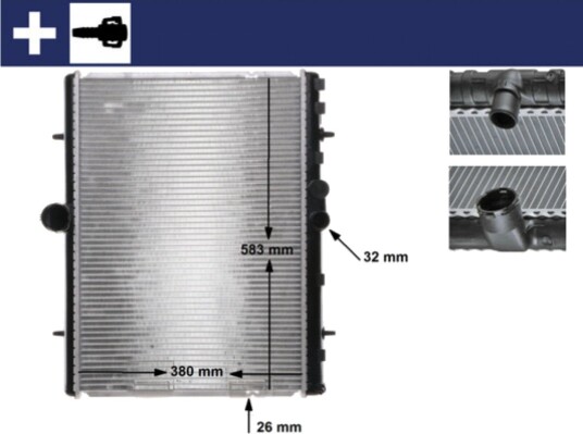 Radiator MAHLE ORIGINAL CR 889 000S