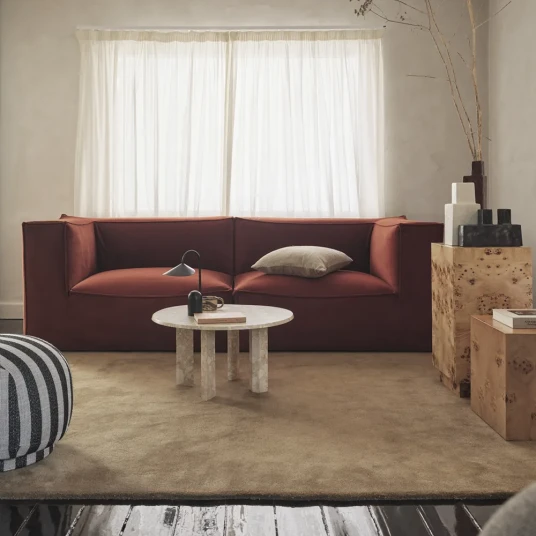 Ferm Living Catena Sofa Armrest Left S400 Rich Velvet   21 Rust