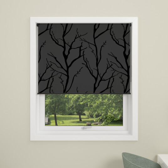 DEBEL RULLEGARDIN TREE LYSTETT GRÅ 100X175
