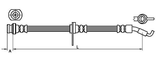 Bremseslange METZGER 4110468 Bremseslange METZGER 4110468